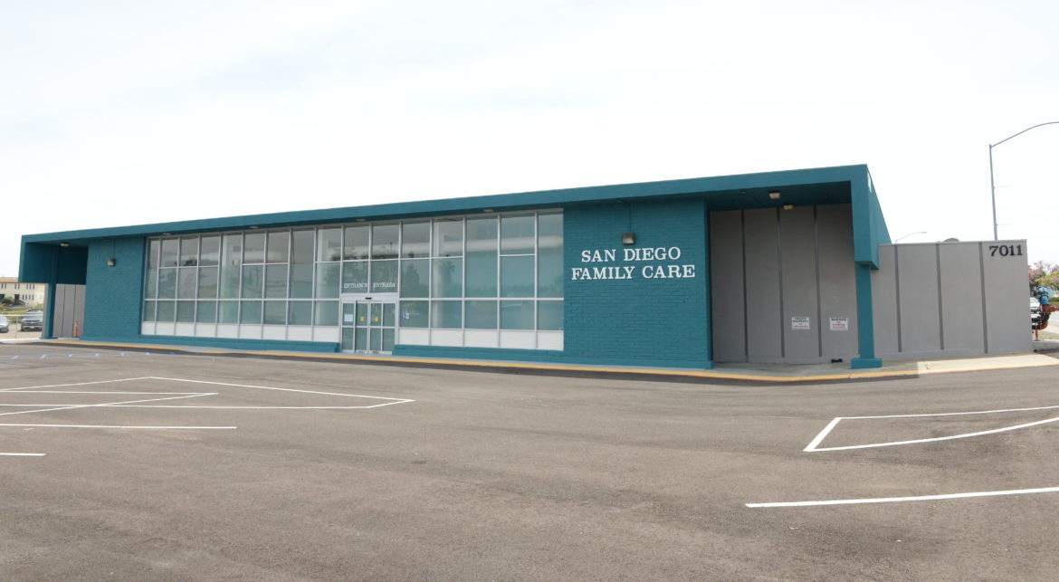 Teal Exterior of the San Diego Family Care